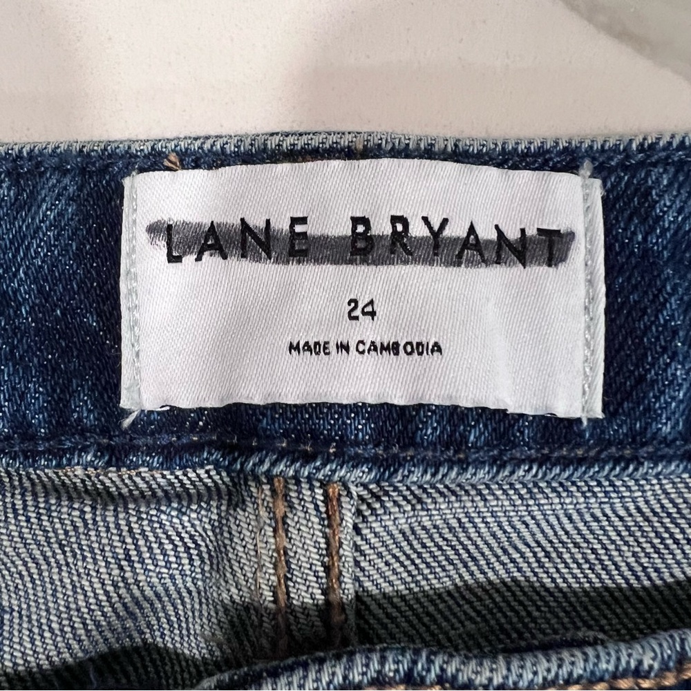 Lane Bryant Women's NWOT Mid-Rise Straight Ankle Jeans Size 24-FLAW NOTED - Picture 5 of 16